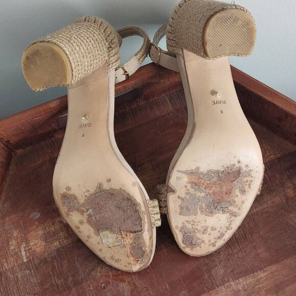 REVOLVE x RAYE Bliss Woven Ankle Strap Heels size 8 - Picture 11 of 12